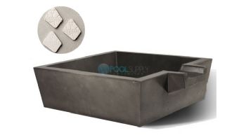 Slick Rock Concrete 30" Box Spill Water Bowl | Great White | Copper Spillway | KSPB3010SPC-GREATWHITE