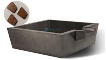 Slick Rock Concrete 30" Box Spill Water Bowl | Great White | Copper Spillway | KSPB3010SPC-GREATWHITE