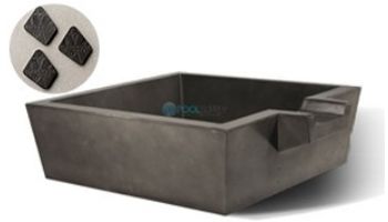 Slick Rock Concrete 30" Box Spill Water Bowl | Great White | Copper Spillway | KSPB3010SPC-GREATWHITE