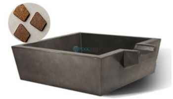 Slick Rock Concrete 30" Box Spill Water Bowl | Great White | Copper Spillway | KSPB3010SPC-GREATWHITE