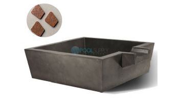 Slick Rock Concrete 30" Box Spill Water Bowl | Adobe | Stainless Steel Spillway | KSPB3010SPSS-ADOBE