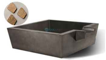 Slick Rock Concrete 30" Box Spill Water Bowl | Adobe | Stainless Steel Spillway | KSPB3010SPSS-ADOBE