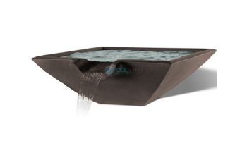 Slick Rock Concrete 30" Square Camber Water Bowl | Coal Gray | No Liner | CS3011-COALGRAY