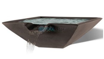 Slick Rock Concrete 30_quot; Square Camber Water Bowl | Coal Gray | No Liner | CS3011-COALGRAY