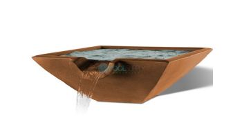 Slick Rock Concrete 30" Square Camber Water Bowl | Copper | No Liner | CS3011-COPPER
