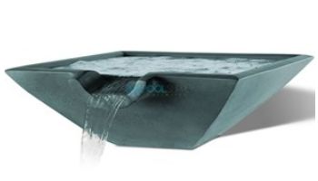 Slick Rock Concrete 30" Square Camber Water Bowl | Shale | No Liner | CS3011-SHALE