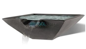 Slick Rock Concrete 30" Square Camber Water Bowl | Mahogany | No Liner | CS3011-MAHOGANY