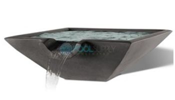 Slick Rock Concrete 30" Square Camber Water Bowl | Umber | No Liner | CS3011-UMBER