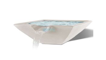 Slick Rock Concrete 30" Square Camber Water Bowl | Great White | No Liner | CS3011-GREATWHITE