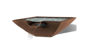 Slick Rock Concrete 30" Square Camber Water Bowl | Mahogany | No Liner | CS3011-MAHOGANY