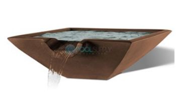 Slick Rock Concrete 30" Square Camber Water Bowl | Mahogany | No Liner | CS3011-MAHOGANY