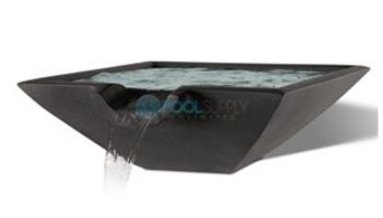 Slick Rock Concrete 30" Square Camber Water Bowl | Coal Gray | No Liner | CS3011-COALGRAY