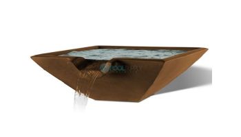 Slick Rock Concrete 30" Square Camber Water Bowl | Rust Buff | No Liner | CS3011-RUSTBUFF