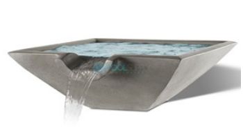 Slick Rock Concrete 30" Square Camber Water Bowl | Rust Buff | No Liner | CS3011-RUSTBUFF