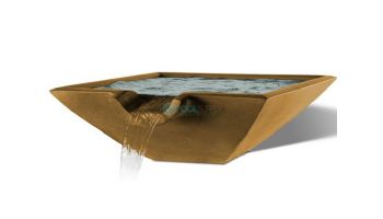 Slick Rock Concrete 30" Square Camber Water Bowl | Umber | No Liner | CS3011-UMBER