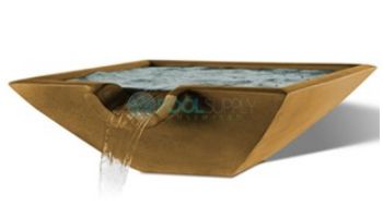 Slick Rock Concrete 30" Square Camber Water Bowl | Mahogany | No Liner | CS3011-MAHOGANY