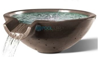 Slick Rock Concrete 30" Round Camber Water Bowl | <b> Coal Gray </b> No Liner | CR3012-COALGRAY