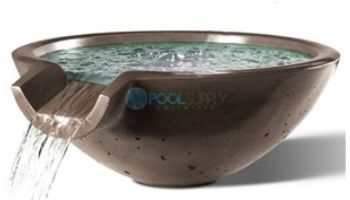 Slick Rock Concrete 30" Round Camber Water Bowl | Onyx | No Liner | CR3012-ONYX