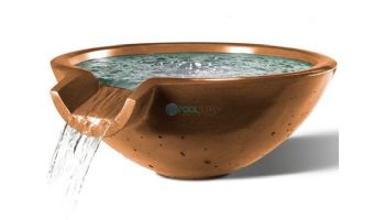 Slick Rock Concrete 30" Round Camber Water Bowl | Copper | No Liner | CR3012-COPPER