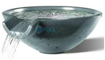 Slick Rock Concrete 30" Round Camber Water Bowl | Shale | No Liner | CR3012-SHALE