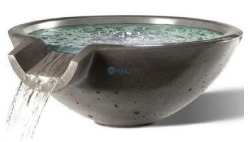 Slick Rock Concrete 30" Round Camber Water Bowl | Gray | No Liner | CR3012-GRAY