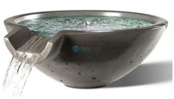 Slick Rock Concrete 30" Round Camber Water Bowl | Gray | No Liner | CR3012-GRAY