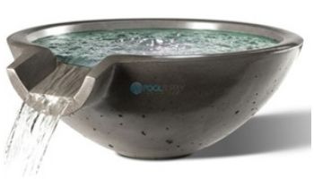 Slick Rock Concrete 30" Round Camber Water Bowl | Coal Gray | No Liner | CR3012-COALGRAY