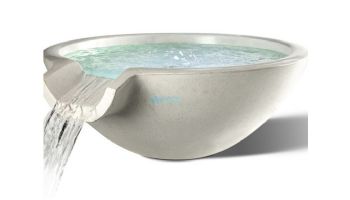 Slick Rock Concrete 30" Round Camber Water Bowl | Great White | No Liner | CR3012-GREATWHITE