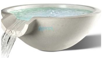 Slick Rock Concrete 30" Round Camber Water Bowl | Coal Gray | No Liner | CR3012-COALGRAY