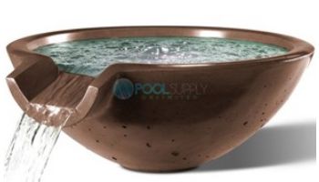 Slick Rock Concrete 30" Round Camber Water Bowl | Mahogany | No Liner | CR3012-MAHOGANY