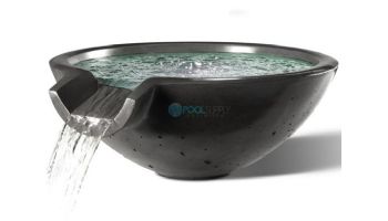 Slick Rock Concrete 30" Round Camber Water Bowl | Onyx | No Liner | CR3012-ONYX