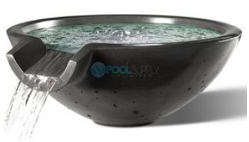 Slick Rock Concrete 30_quot; Round Camber Water Bowl | Onyx | No Liner | CR3012-ONYX