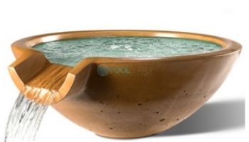 Slick Rock Concrete 30" Round Camber Water Bowl | Mahogany | No Liner | CR3012-MAHOGANY