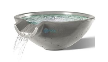 Slick Rock Concrete 30" Round Camber Water Bowl | Shale | No Liner | CR3012-SHALE