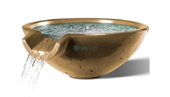 Slick Rock Concrete 30" Round Camber Water Bowl | Umber | No Liner | CR3012-UMBER