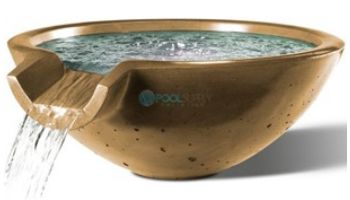 Slick Rock Concrete 30" Round Camber Water Bowl | Copper | No Liner | CR3012-COPPER