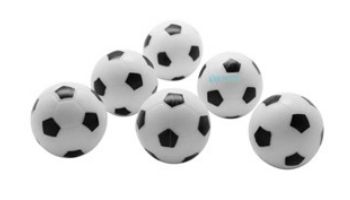Hathaway Soccer Ball Style Foosballs | 6-Pack | BG50380