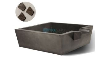 Slick Rock Concrete 30" Box Spill Water Bowl | Coal Gray | No Liner | KSPB3010NL-COALGRAY