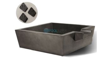 Slick Rock Concrete 30" Box Spill Water Bowl | Onyx | No Liner | KSPB3010NL-ONYX