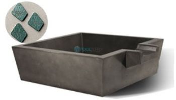 Slick Rock Concrete 30" Box Spill Water Bowl | Gray | No Liner | KSPB3010NL-GRAY