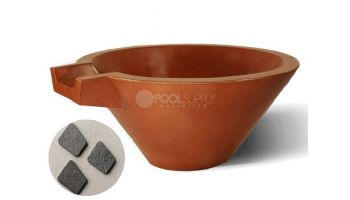 Slick Rock Concrete 30" Conical Spill Water Bowl | Gray | No Liner | KSPC3014NL-GRAY