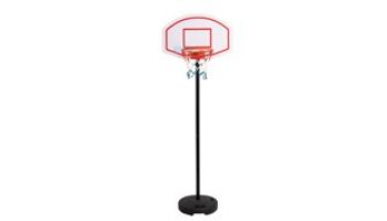 Hathaway Streetball 79_quot; High Adjustable Portable Basketball System | White | BG50365