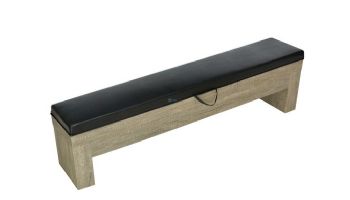 Hathaway Newport 7-Ft. Pool Table Combo Set with Benches | Rustic Gray with Blue Felt | BG50374