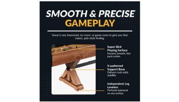 Hathaway Daulton 9-Ft. Shuffleboard Table | White Oak Finish | BG50371