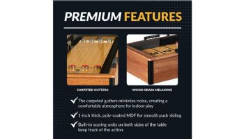 Hathaway Daulton 9-Ft. Shuffleboard Table | White Oak Finish | BG50371