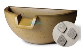 Slick Rock Concrete 16_quot; Half Spill Water Bowl | Shale | No Liner | KSPH3616NL-SHALE