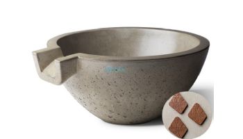 Slick Rock Concrete 24" Classic Spill Water Bowl | Adobe | No Liner | KSPC2412NL-ADOBE