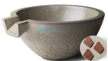 Slick Rock Concrete 24" Classic Spill Water Bowl | Onyx | No Liner | KSPC2412NL-ONYX
