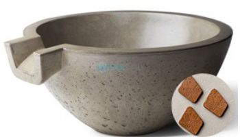 Slick Rock Concrete 24" Classic Spill Water Bowl | Denim | No Liner | KSPC2412NL-DENIM