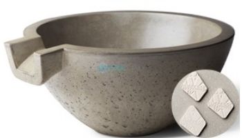 Slick Rock Concrete 24" Classic Spill Water Bowl | Coal Gray | No Liner | KSPC2412NL-COALGRAY